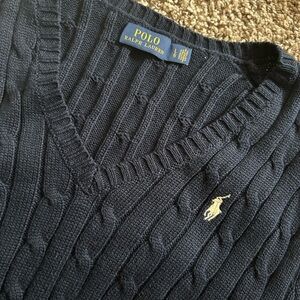 Polo by Ralph Lauren Men's Deep Blue V-Neck Sweater